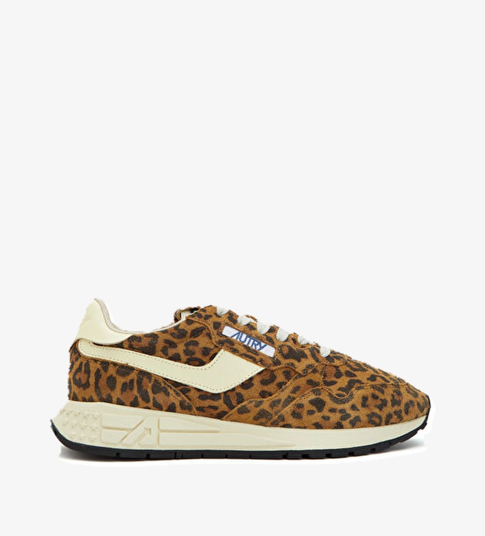 Autry Reelwind Leopar Desenli Kadın Süet Sneaker model görseli