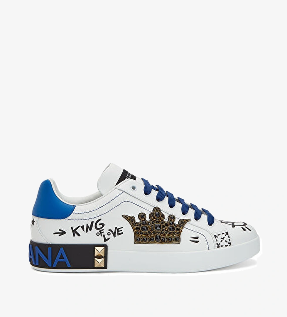 Dolce&gabbana Dolce&gabbana Portofino Mavi Beyaz Erkek Deri Sneaker | Beymen Mavi Beyaz - 1. görsel