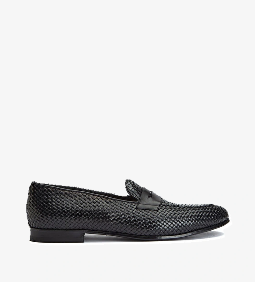 Beymen Collection Beymen Collection Siyah Örgü Dokulu Erkek Deri Loafer Beymen'de! Siyah - 1. görsel