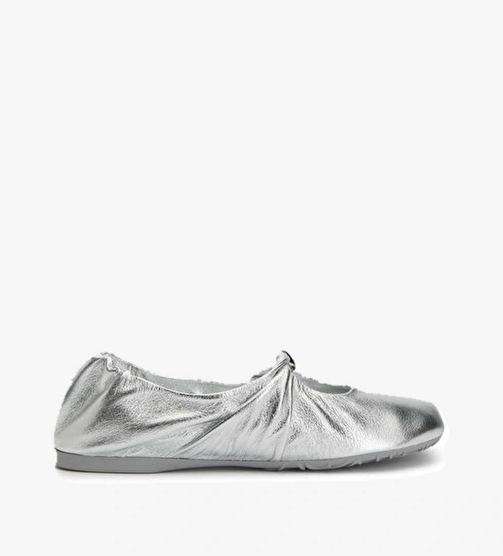 Loewe Loewe Gümüş Pebble Silver Deri Babet | Beymen Gümüş - 1. görsel