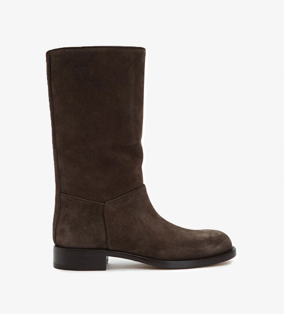 The Row Nobilis Riding Koyu Kahverengi Kadın Süet Bot model görseli