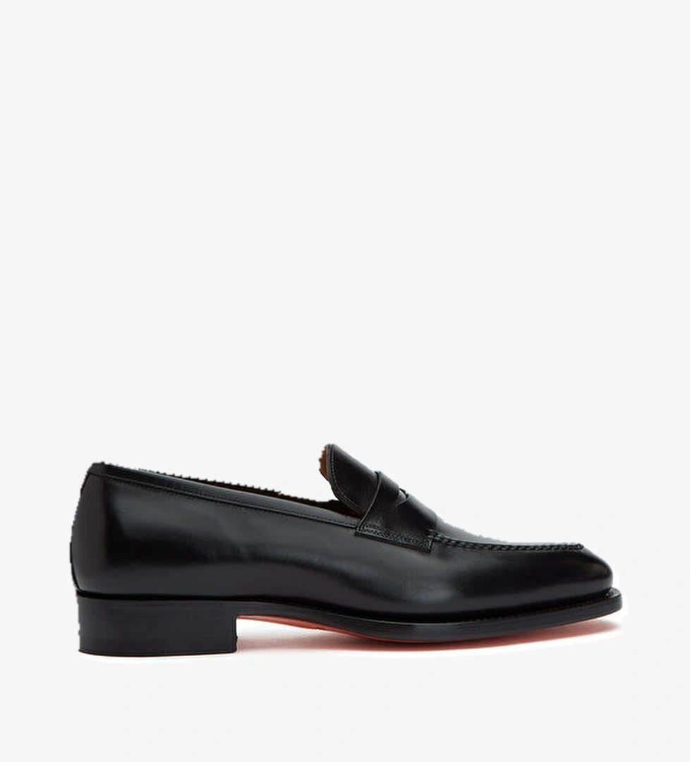 Santoni Adrian Siyah Erkek Deri Loafer model görseli