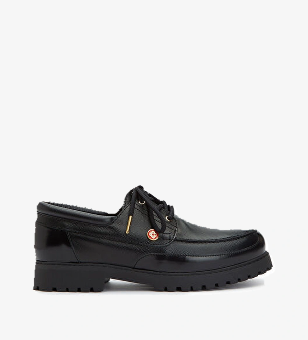 Casablanca Siyah Dokulu Erkek Deri Loafer model görseli