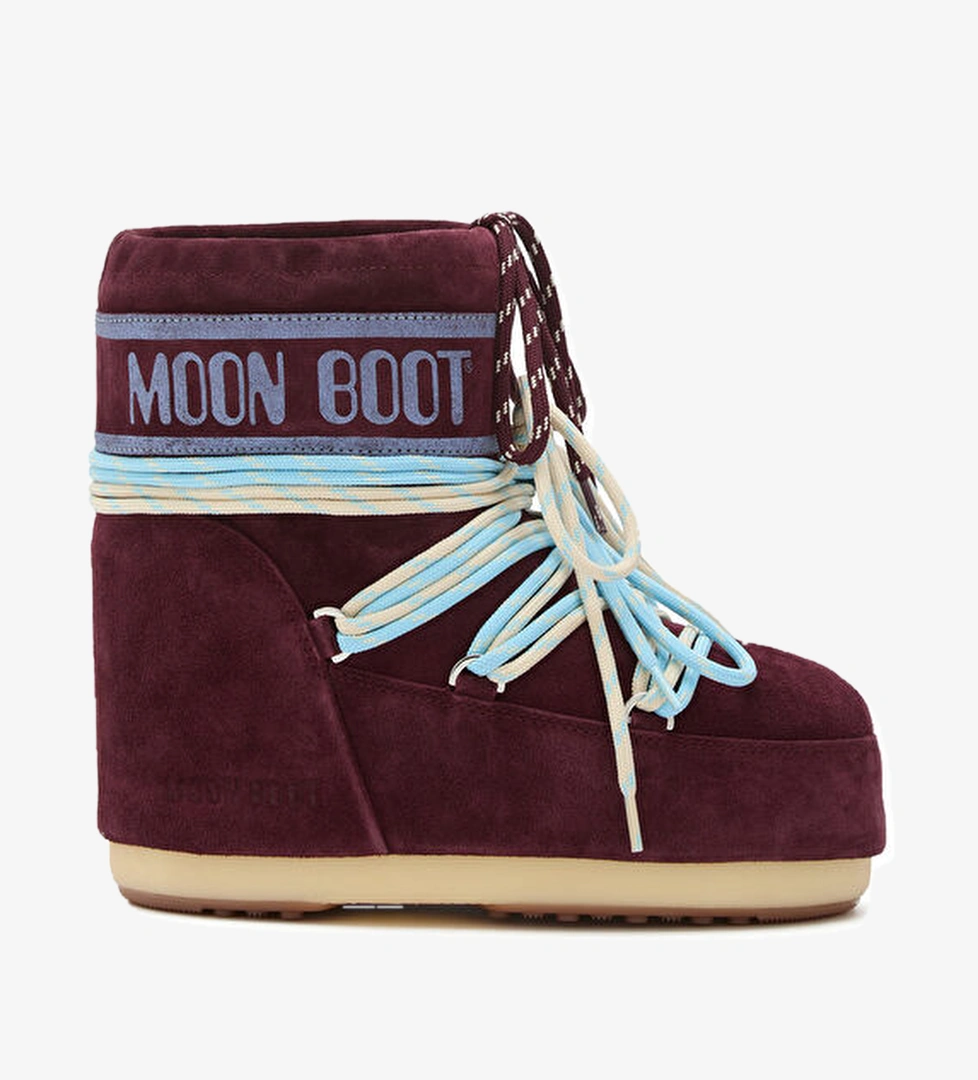 Moon Boot Moon Boot Icon Low Bordo Süet Kadın Kar Botu Beymen'de! Bordo - 1. görsel