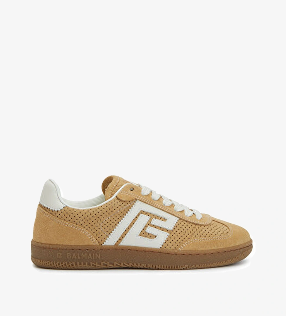 Balmain Balmain Swan Bej Beyaz Kadın Süet Sneaker | Beymen Bej Beyaz - 1. görsel