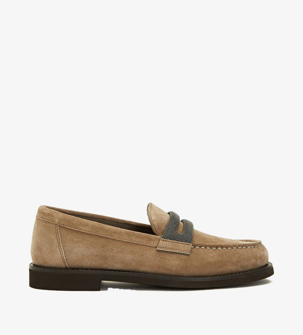 Açık Kahverengi Kadın Deri Loafer