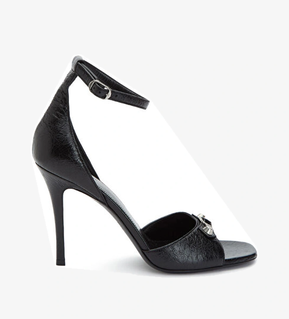 Balenciaga City Up Siyah Kadın Deri Sandalet model görseli