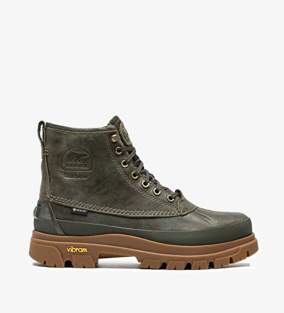 Sorel X Barbour Daystorm Haki Kadın Deri Bot model görseli