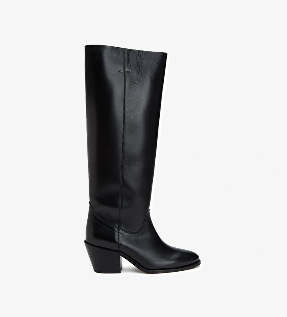 Siyah Kadın Deri Çizme - Görsel 1