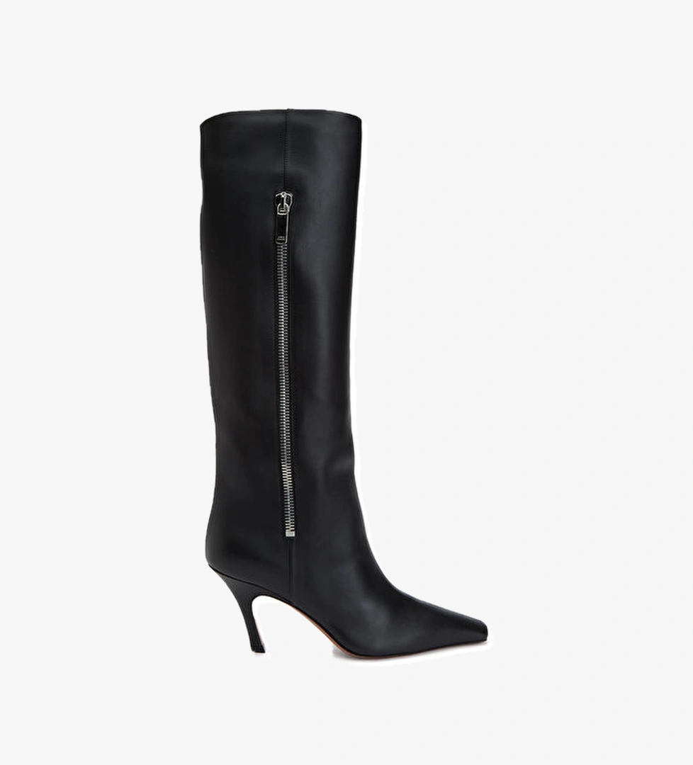 Siyah Kadın Deri Çizme - Görsel 1