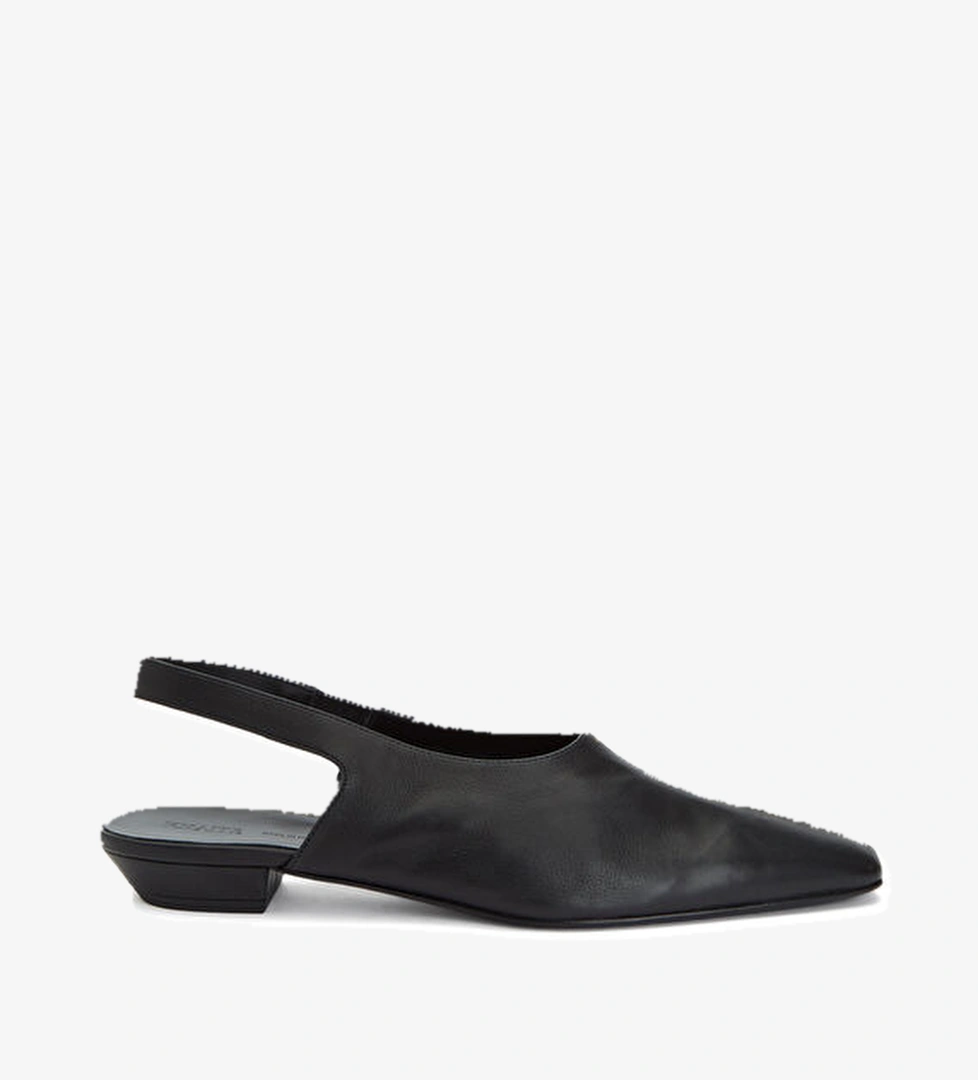 Cecilia Siyah Deri Babet - Görsel 1