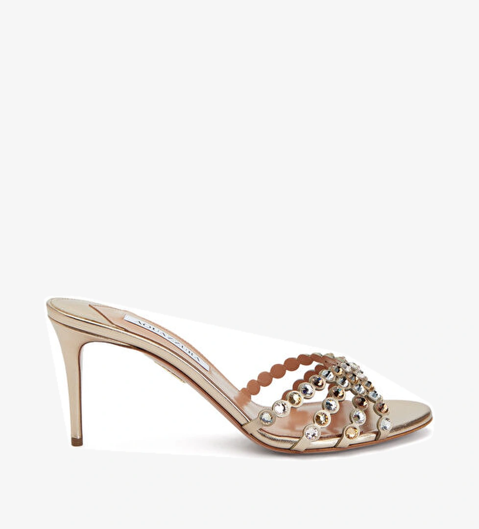 Aquazzura Aquazzura Tequila Gold Kadın Deri Terlik Sandalet & Terlik | Beymen Gold - 1. görsel