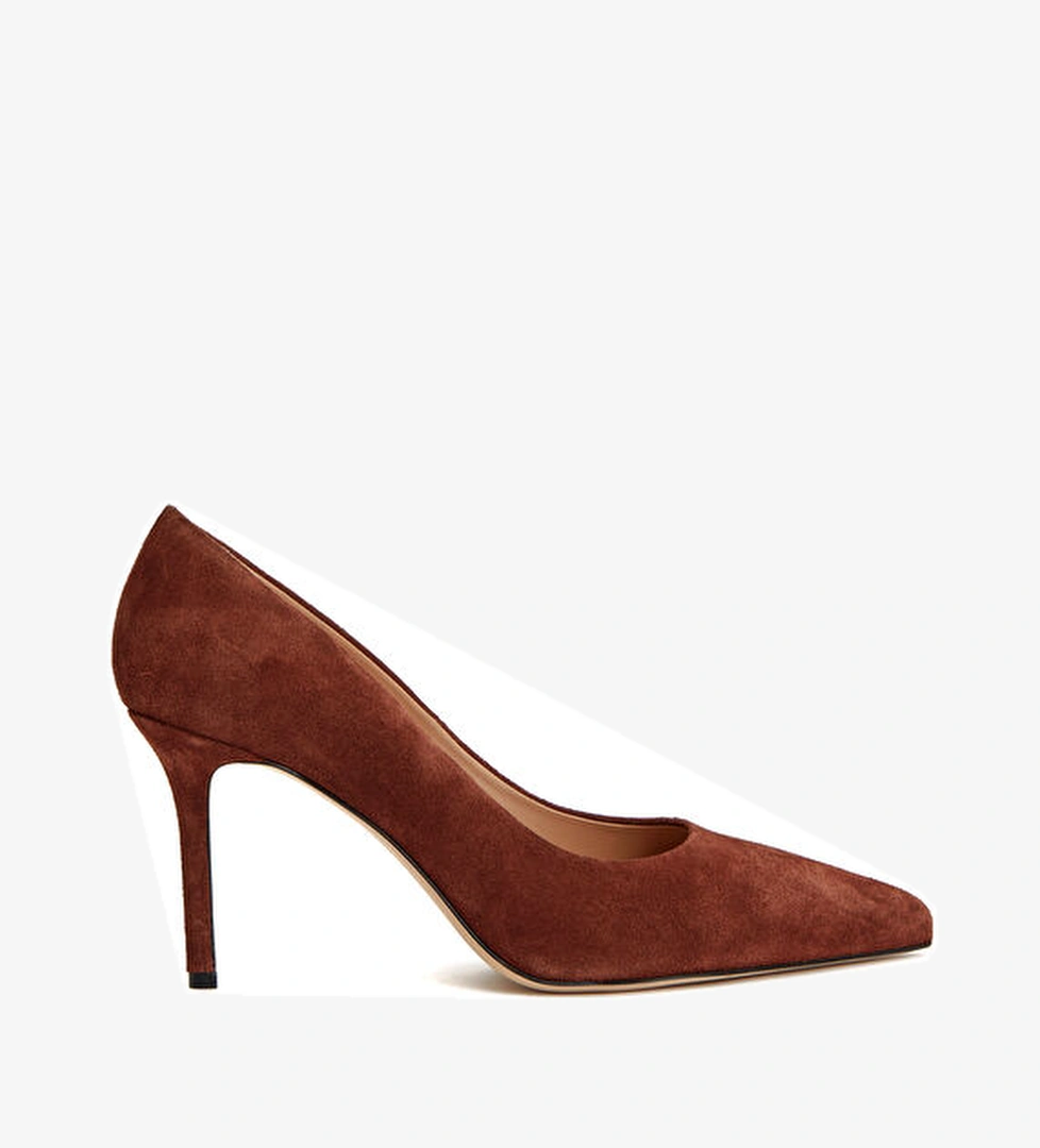 Beymen Club Beymen Club Bordo Kahverengi Süet Stiletto Beymen'de! Bordo - 1. görsel