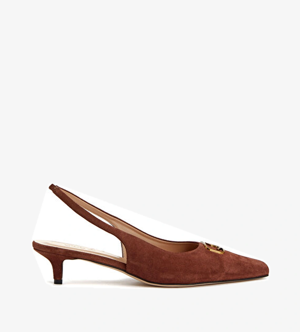 Beymen Club Beymen Club Bordo Kitten Kahverengi Süet Topuklu Ayakkabı Beymen'de! Bordo - 1. görsel