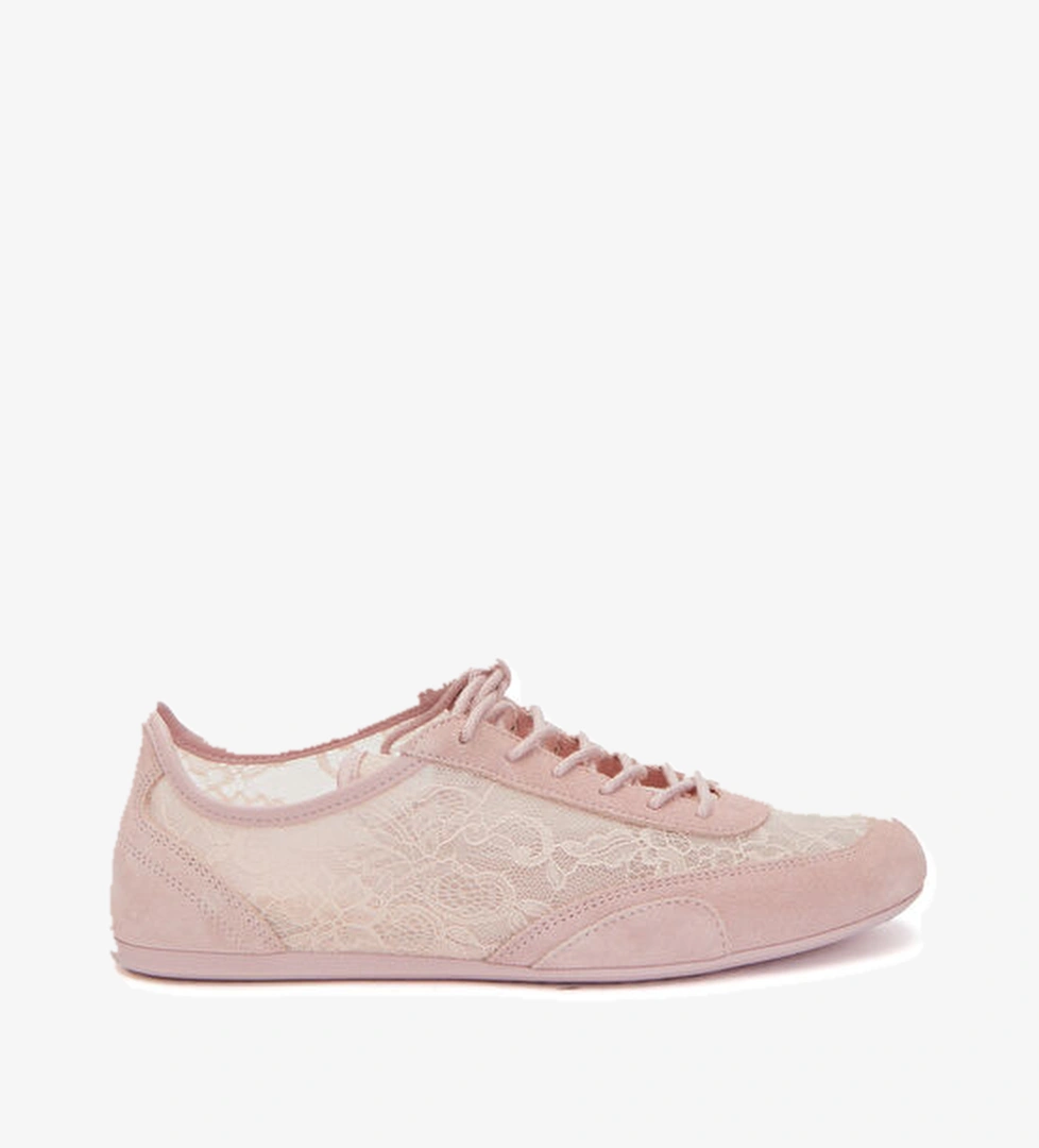 Jimmy Choo Sunny Pembe Kadın Süet Sneaker model görseli