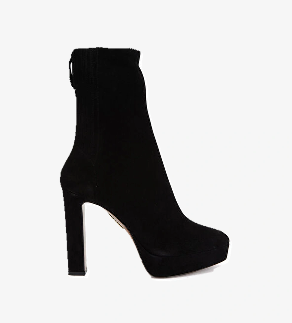Martine Siyah Süet Topuklu Bot - Görsel 1