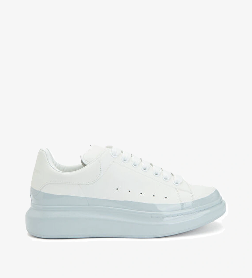 Oversized Mavi Beyaz Erkek Deri Sneaker - Görsel 1