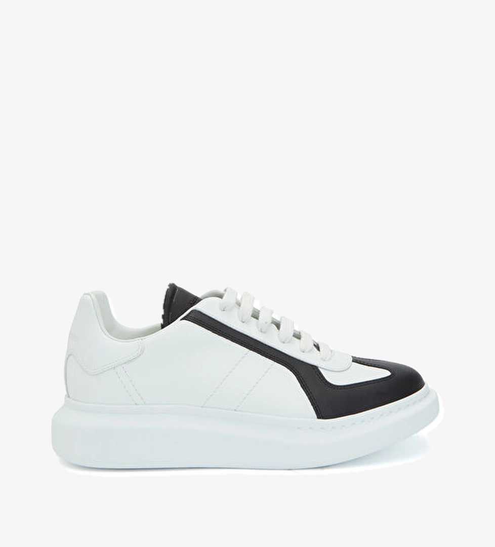 Colorblocked Erkek Deri Sneaker - Görsel 1