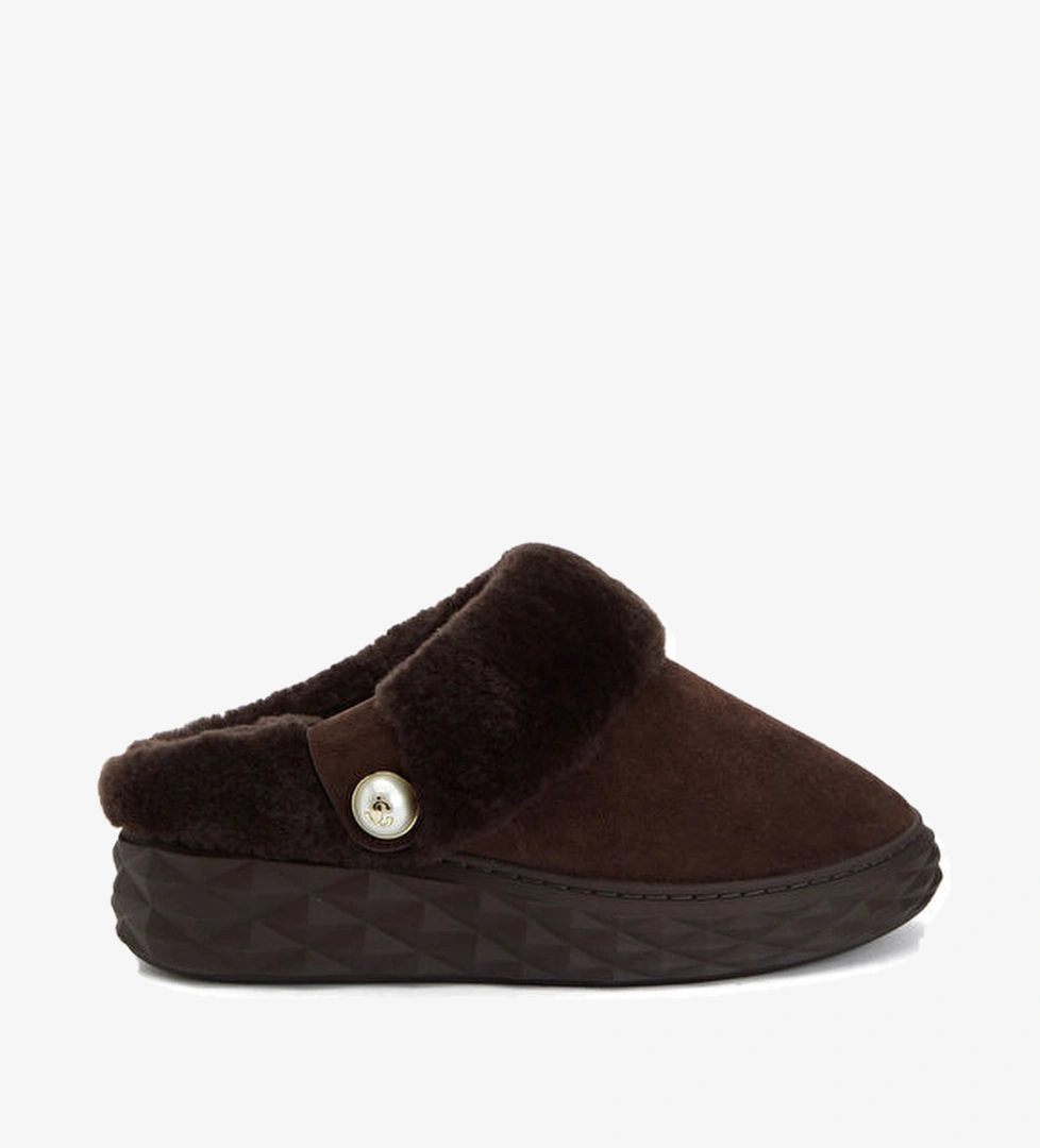 Jimmy Choo Jimmy Choo Koyu Kahverengi Kadın Deri Terlik Sandalet & Terlik | Beymen Koyu Kahverengi - 1. görsel