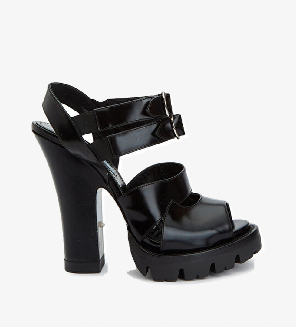 Beymen Reborn Beymen Reborn Siyah Prada Topuklu Ayakkabı Basketbol Ayakkabıları | Beymen Siyah - 1. görsel