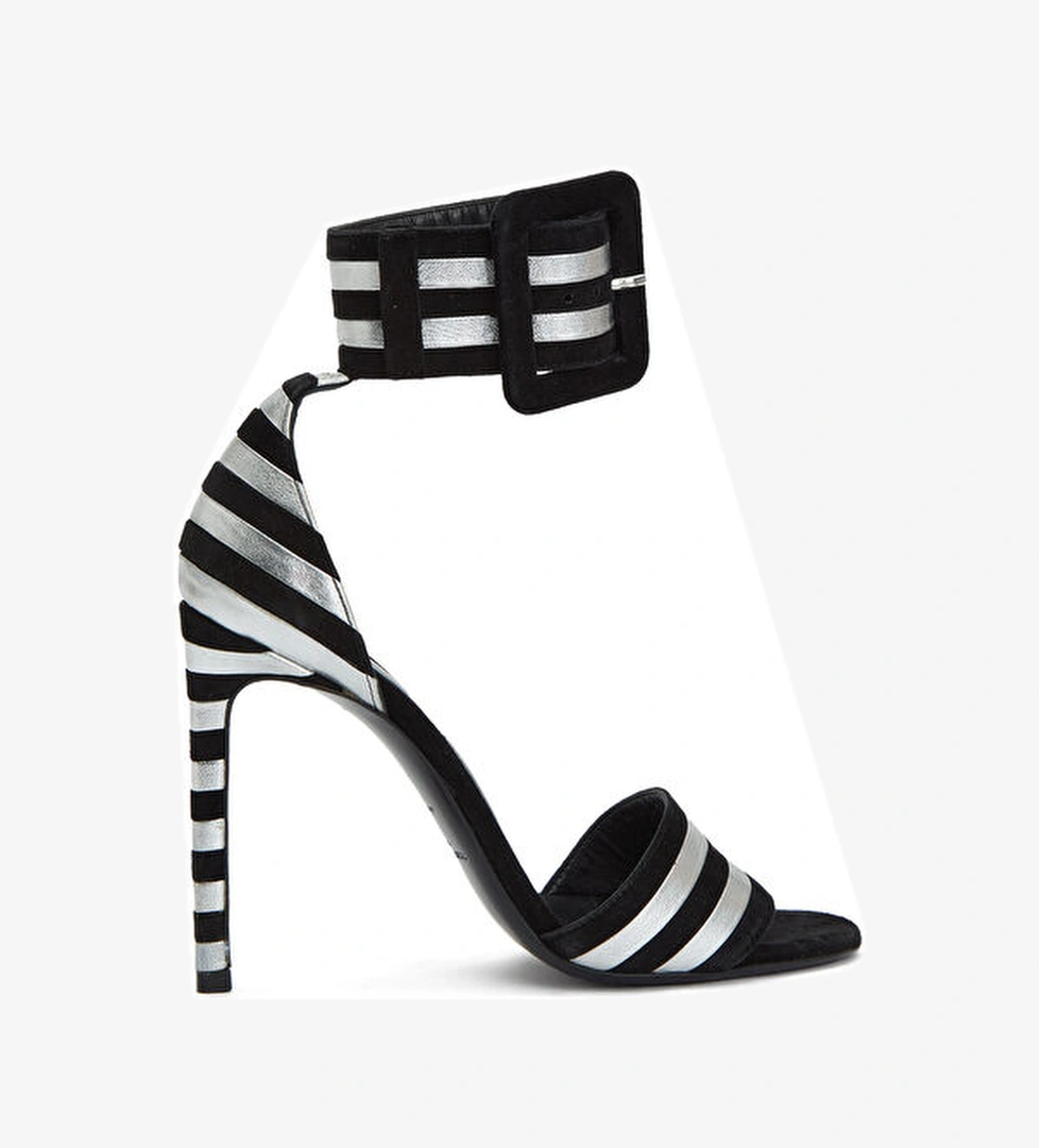 Beymen Reborn Beymen Reborn Siyah Gümüş Saint Laurent Topuklu Ayakkabı Beymen'de! Siyah Gümüş - 1. görsel