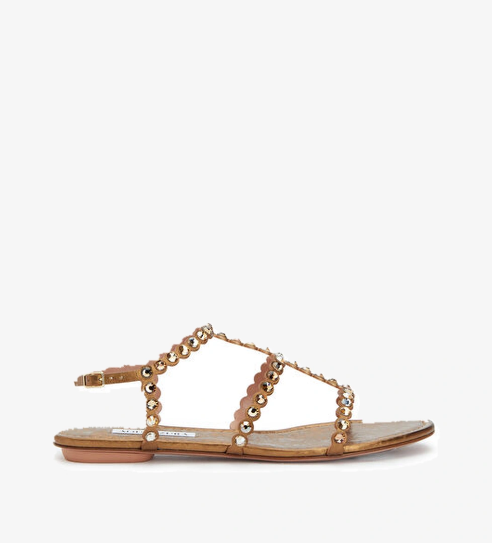 Aquazzura Aquazzura Tequila Gold Kadın Deri Sandalet Sandalet & Terlik | Beymen Gold - 1. görsel