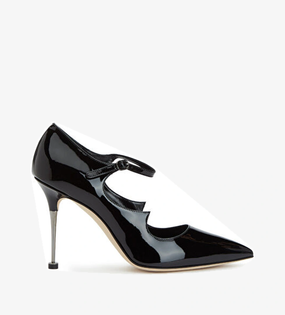 Manolo Blahnik Manolo Blahnik Delfi Siyah Deri Topuklu Ayakkabı Basketbol Ayakkabıları | Beymen Siyah - 1. görsel