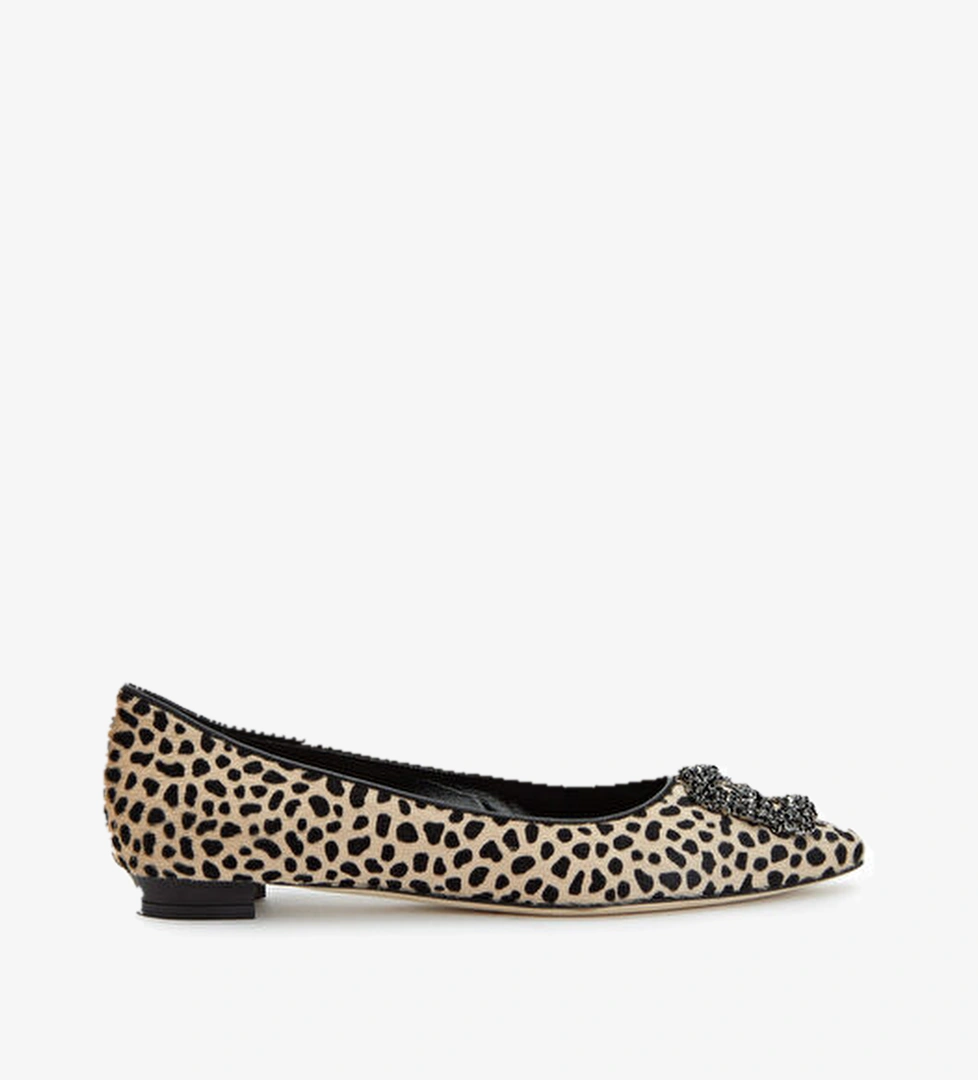 Manolo Blahnik Manolo Blahnik Leopar Deri Babet | Beymen Leopar - 1. görsel