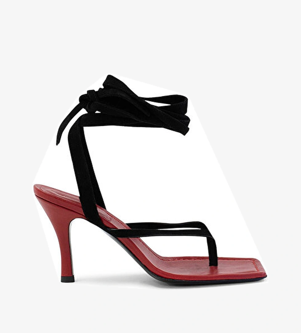 Christopher Esber Christopher Esber Frida Kırmızı Siyah Kadın Deri Sandalet Sandalet & Terlik | Beymen Kırmızı Siyah - 1. görsel