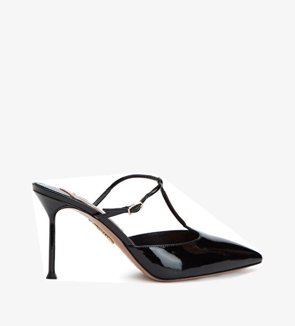 Aquazzura Aquazzura Sorbonne Siyah Kadın Rugan Deri Terlik Sandalet & Terlik | Beymen Siyah - 1. görsel