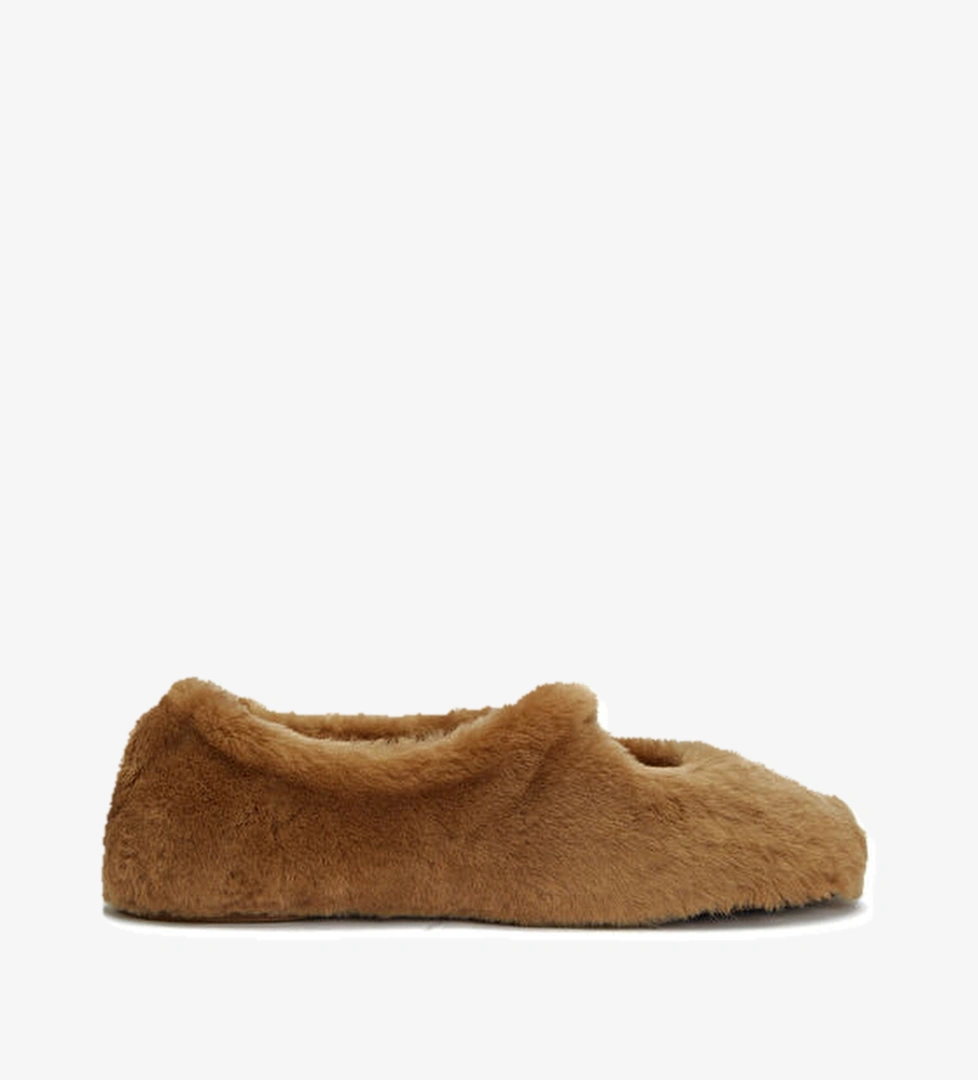 Loewe Loewe Pebble Soft Kahverengi Shearling Babet | Beymen Kahverengi - 1. görsel