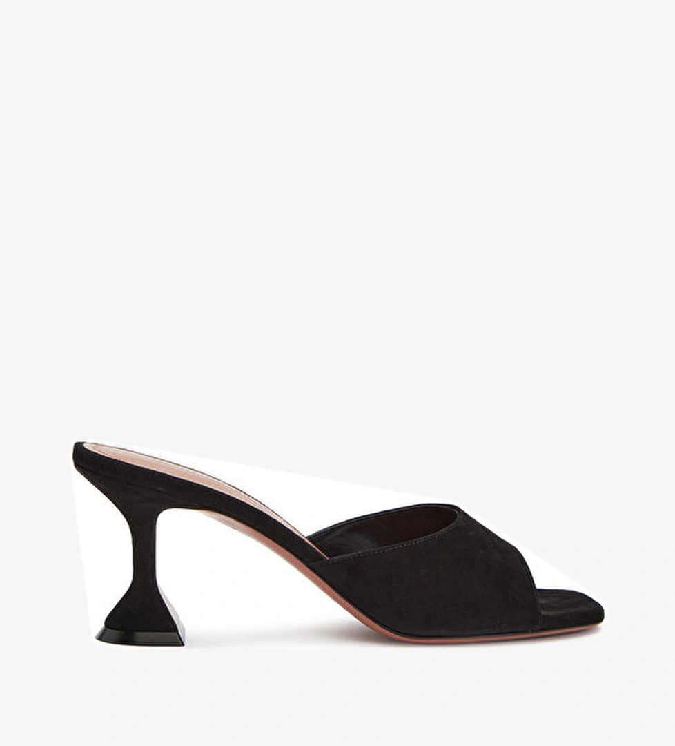 Amina Muaddi Amina Muaddi Lupita Siyah Kadın Deri Terlik Sandalet & Terlik | Beymen Siyah - 1. görsel