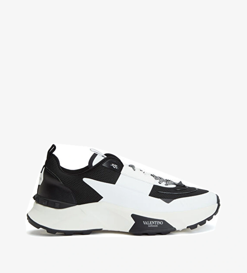 Valentino Garavani Valentino Garavani True Siyah Beyaz Erkek Deri Sneaker | Beymen Siyah - 1. görsel