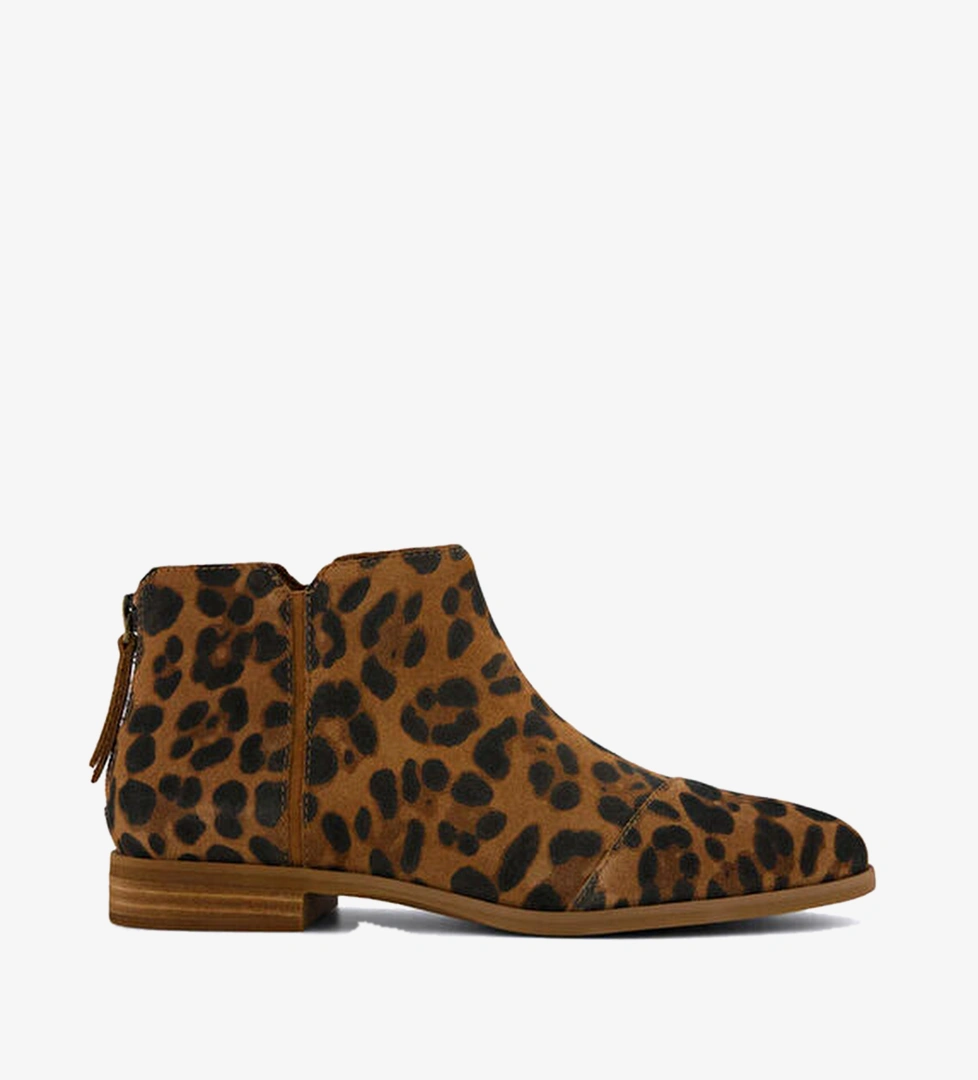 Rylie Ankle Leopar Desenli Süet Kadın Bot