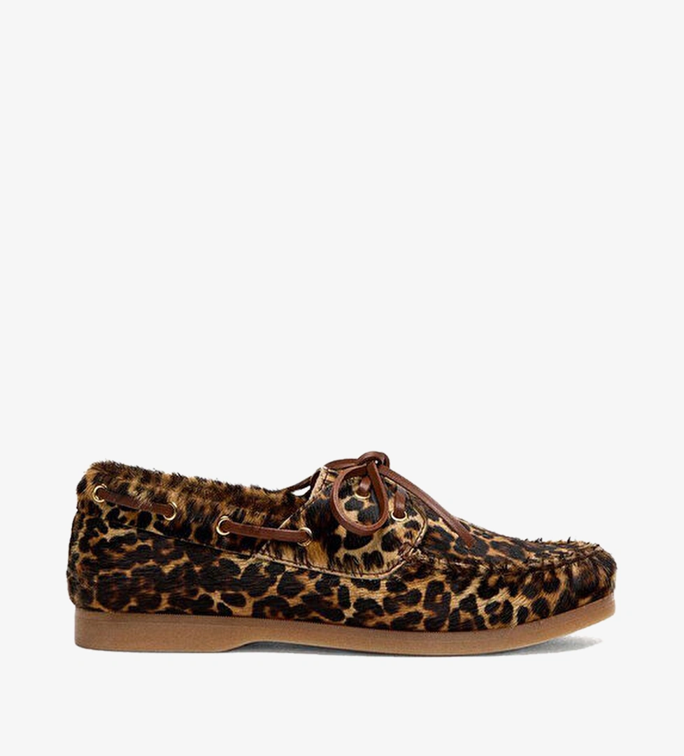 Golden Goose Bej Kahve Golden Goose Leopar