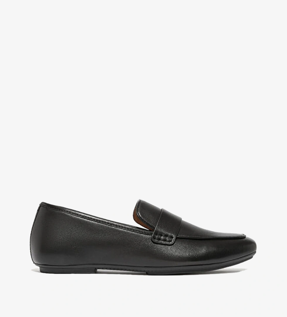 Delicato Soft Siyah Deri Kadın Loafer