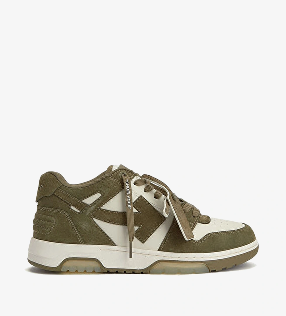 Out Of Office Haki Beyaz Erkek Deri Sneaker