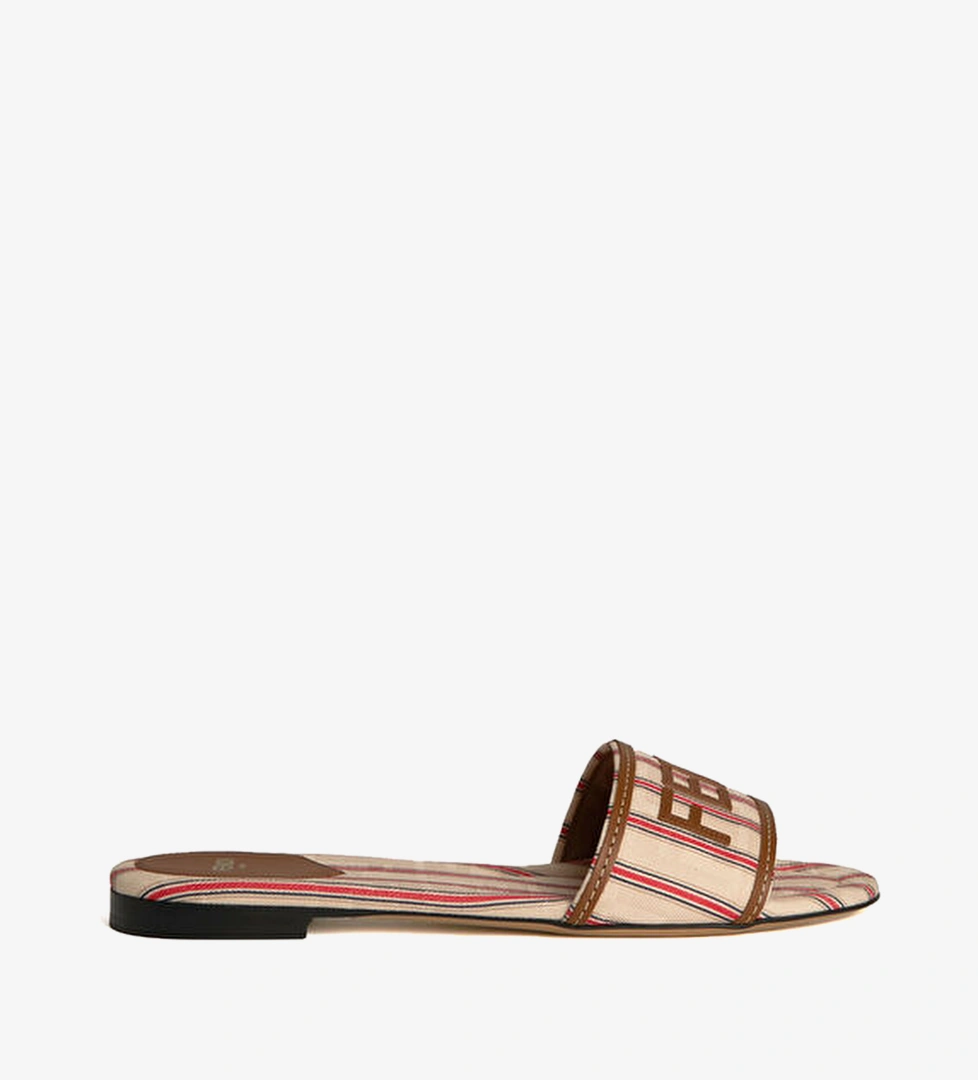 Fendi Kirmizi Bej Fendi Terlik