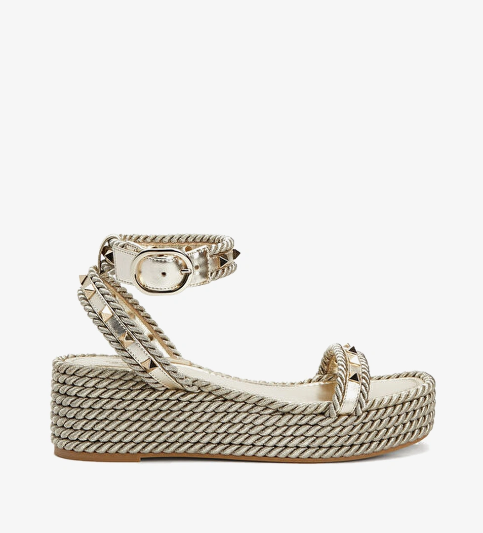 Valentino Garavani Altın Valentino Garavani Rockstud Deri