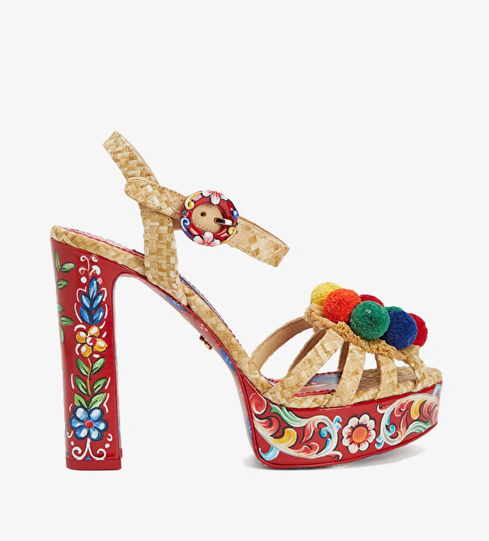 Dolce&gabbana Çok Renkli Kırmızı Dolce&gabbana Sandalet