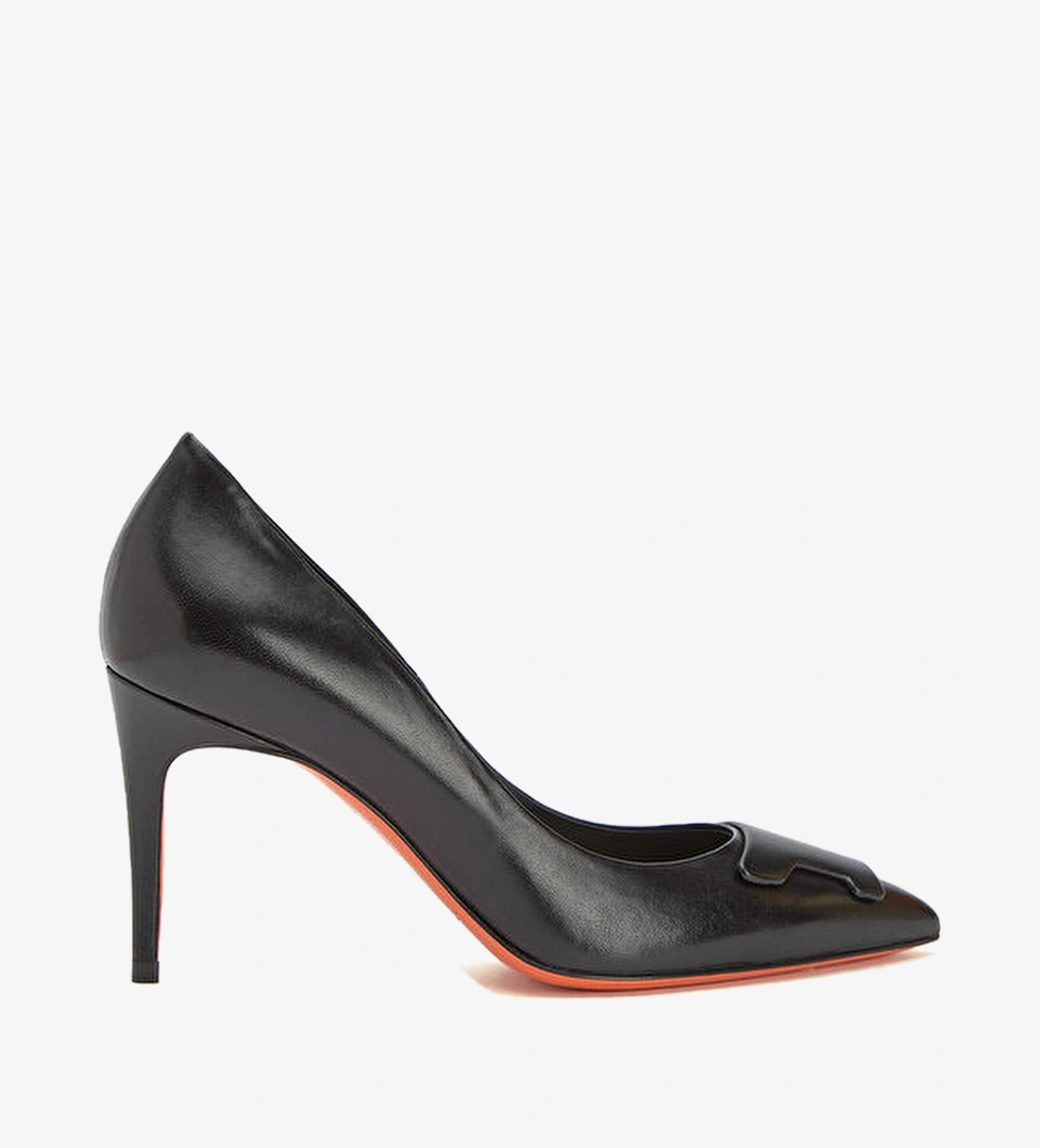 Santoni Siyah Santoni Stiletto