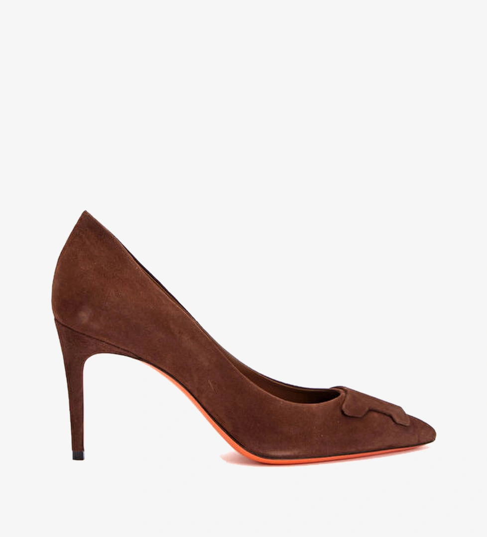 Santoni Koyu Kahverengi Santoni Stiletto