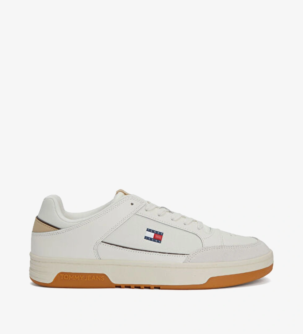 Beyaz Erkek Deri Sneaker