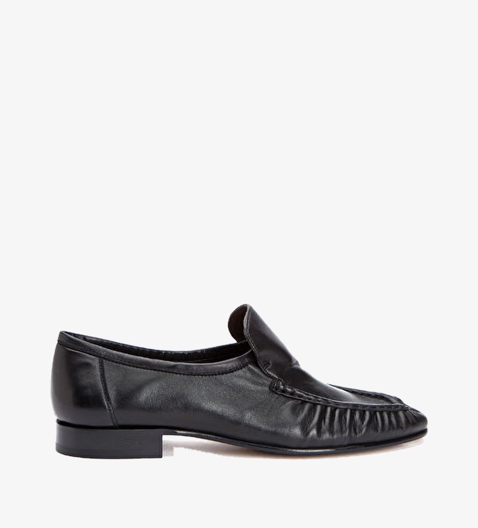 Siyah Kadın Deri Loafer