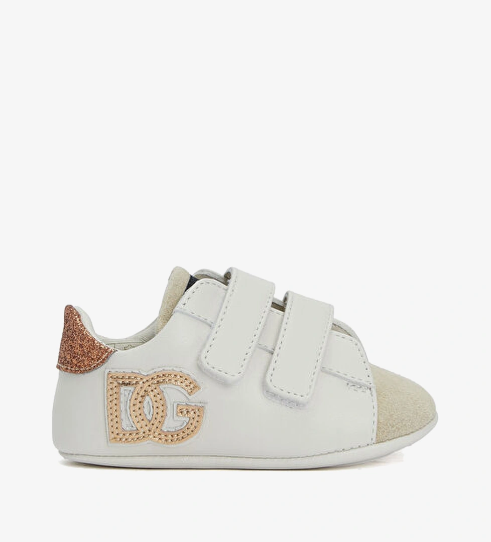 Beyaz Kız Bebek Deri Sneaker