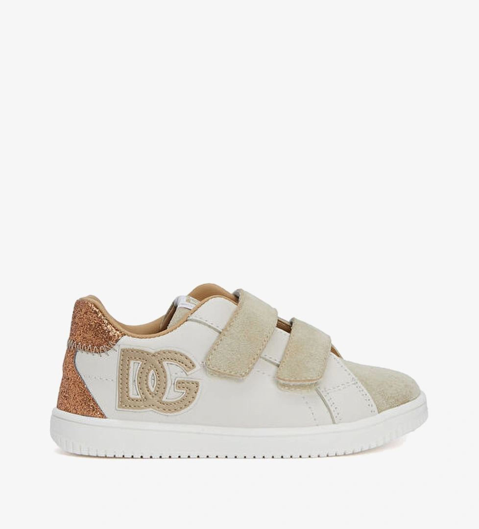 Beyaz Kız Çocuk Deri Sneaker