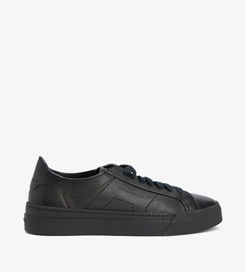 Koyu Yeşil Erkek Deri Sneaker