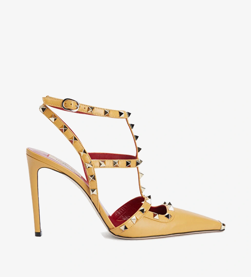 Valentino Garavani Sarı Valentino Garavani Rockstud Deri