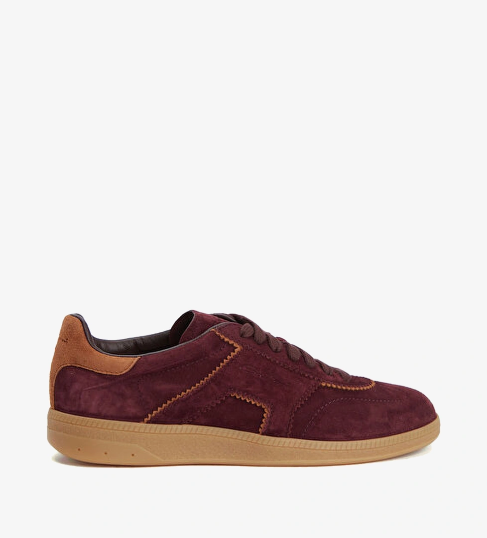 Bordo Kadın Süet Sneaker