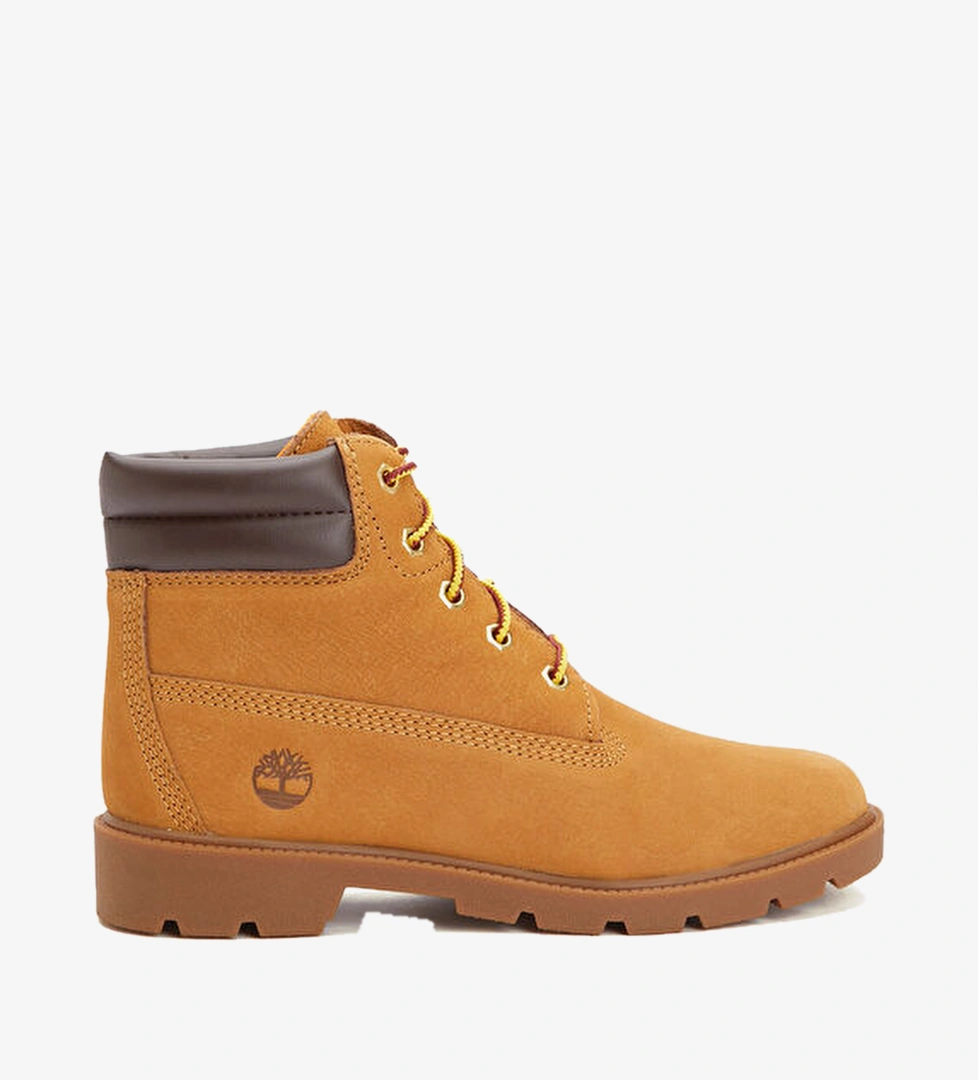 6-Inch Basic Sarı Unisex Çocuk Deri Bot